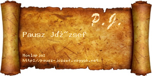 Pausz József névjegykártya