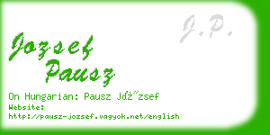 jozsef pausz business card